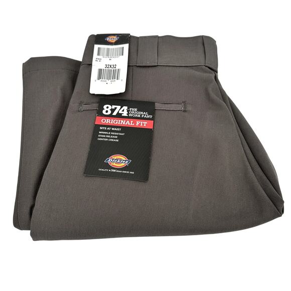 Dickies Work Pants Mens 32x32 ACTUAL Gray 874 Original Fit Utility NEW - Picture 1 of 10